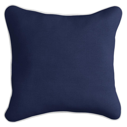 Navy outdoor cushions discount with white piping